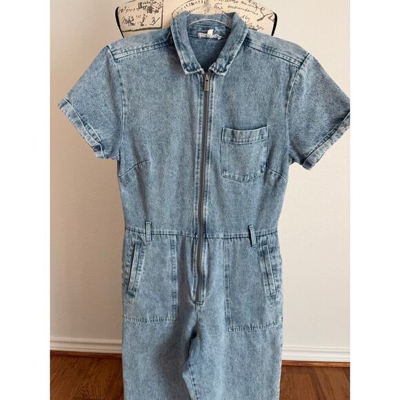 B39 Splendid Denim Jumpsuit Womens Small Utility Erika - Picture 6 of 9